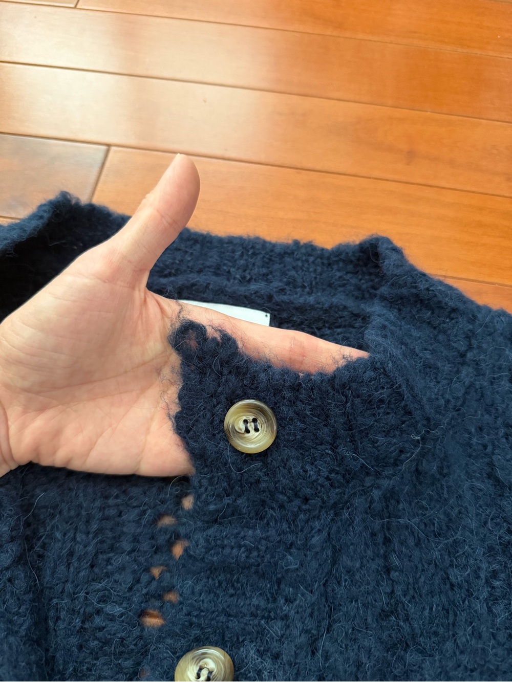 Rouje Navy Lino Cardigan - Picture 4 of 7
